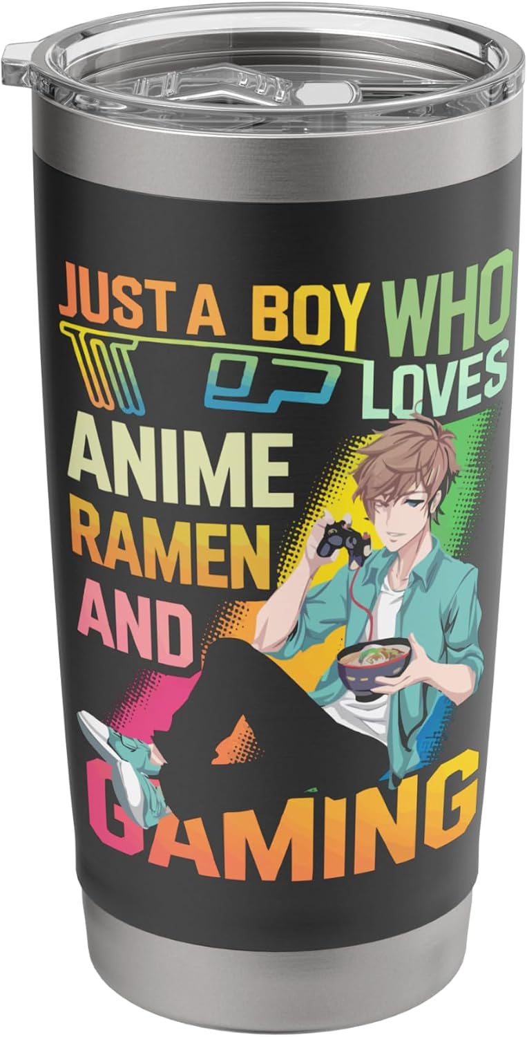 Anime And Gaming Manga Reader Otaku Kawaii Japanese Gamer Stainless Steel Insulated Tumbler