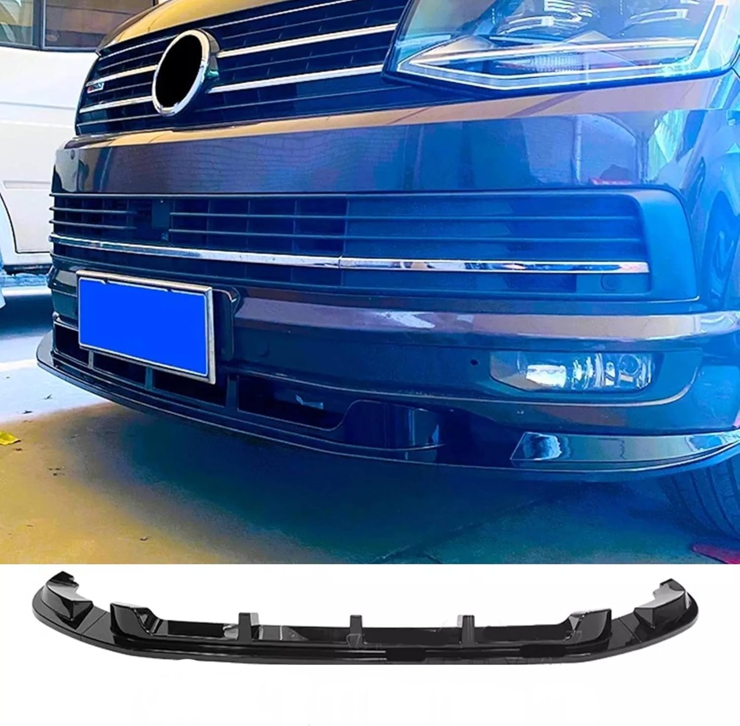Apoqthf Normal Archaic Front Bumper Lip Spoiler Compatible For Vw Transporter T6 T6.1 2015-2024, Splitter Under Chin Spoiler Body Kit Accessories