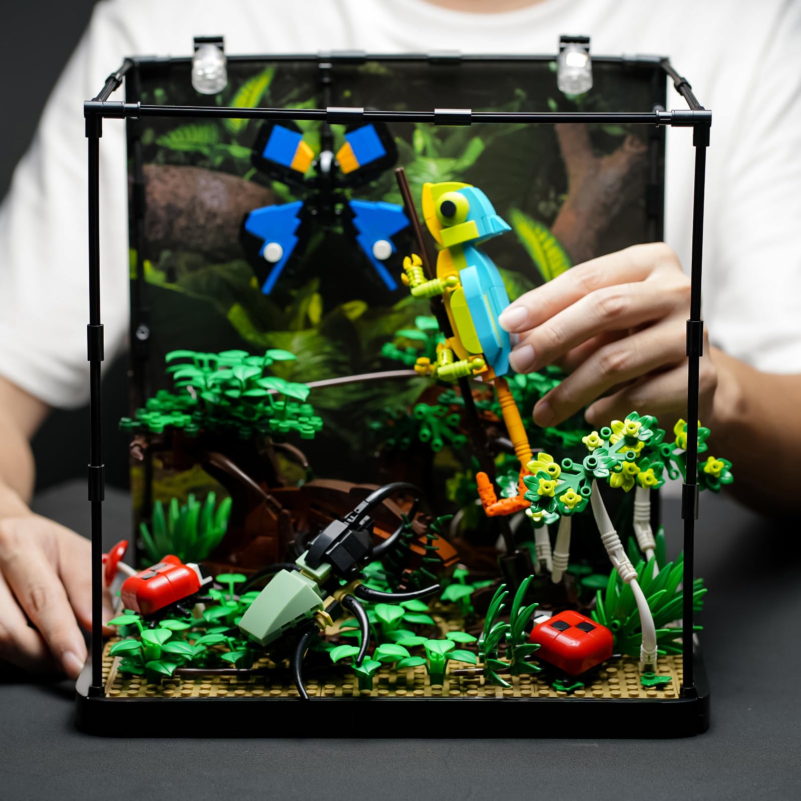 Blumen Insekten Tank Bauset kompatibel mit Lego für Adutls,Creator Baukasten für Jungen und Mädchen ab 12 Jahren 1284 PCS