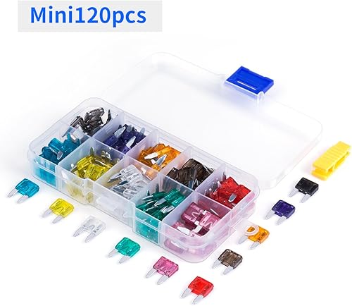 Miniatura 5 de Petutu Kit surtido de fusibles de coche de cuchilla 220 piezas estándar y mini 2A3A5A75A10A15A20A25A30A35A fusibles de repuesto para coche barco