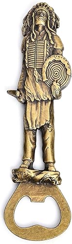 LSJ ORIGINAL Abrebotellas de cerveza indios, abridor de botellas fresco para herramienta de bar, removedor de tapas de soda y cerveza, artilugio