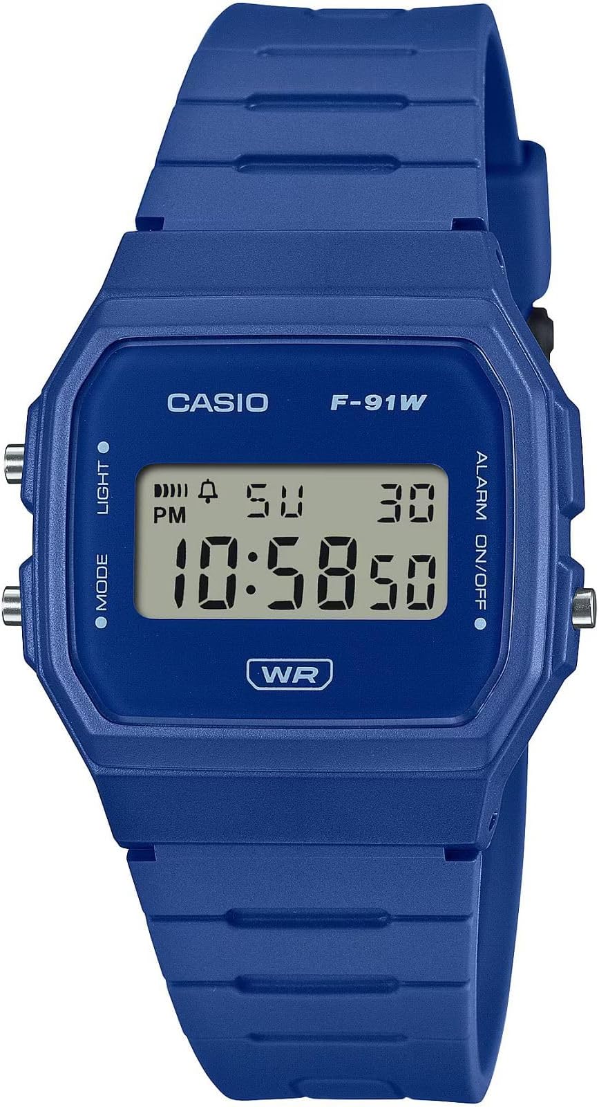 Unisex's Digital Quartz Watch with Plastic Strap F-91WB-2A1EF, Blue