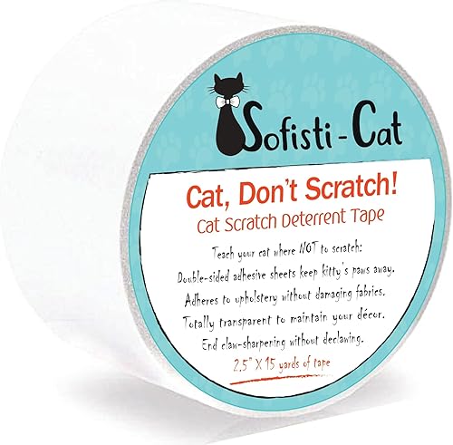 Miniatura 1 de Sofisti-Cat Protector de muebles antiarañazos, tamaño completo, cinta de doble cara disuasoria para gatos, repelente de gatos, cinta de