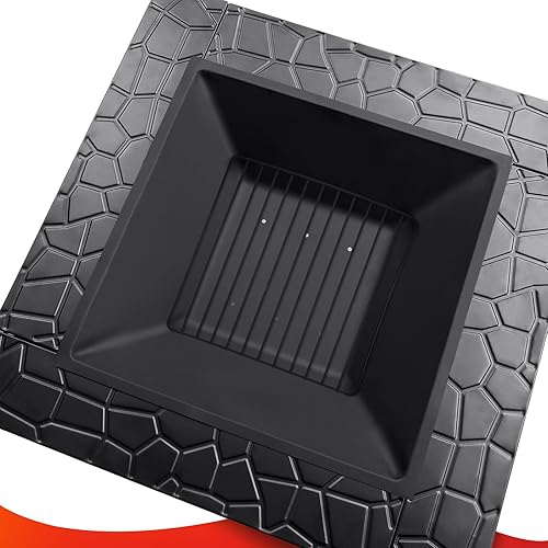 Miniatura 7 de SINGLYFIRE Mesa para hoguera de 32 pulgadas para exterior cuadrada de metal, hoguera grande de acero para exteriores, para patio, jardín, con