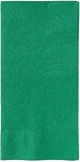 Fun Express - Green Dinner Napkin (50pc) - Party Supplies - Solid Tableware - Solid Napkins - 50 Pieces
