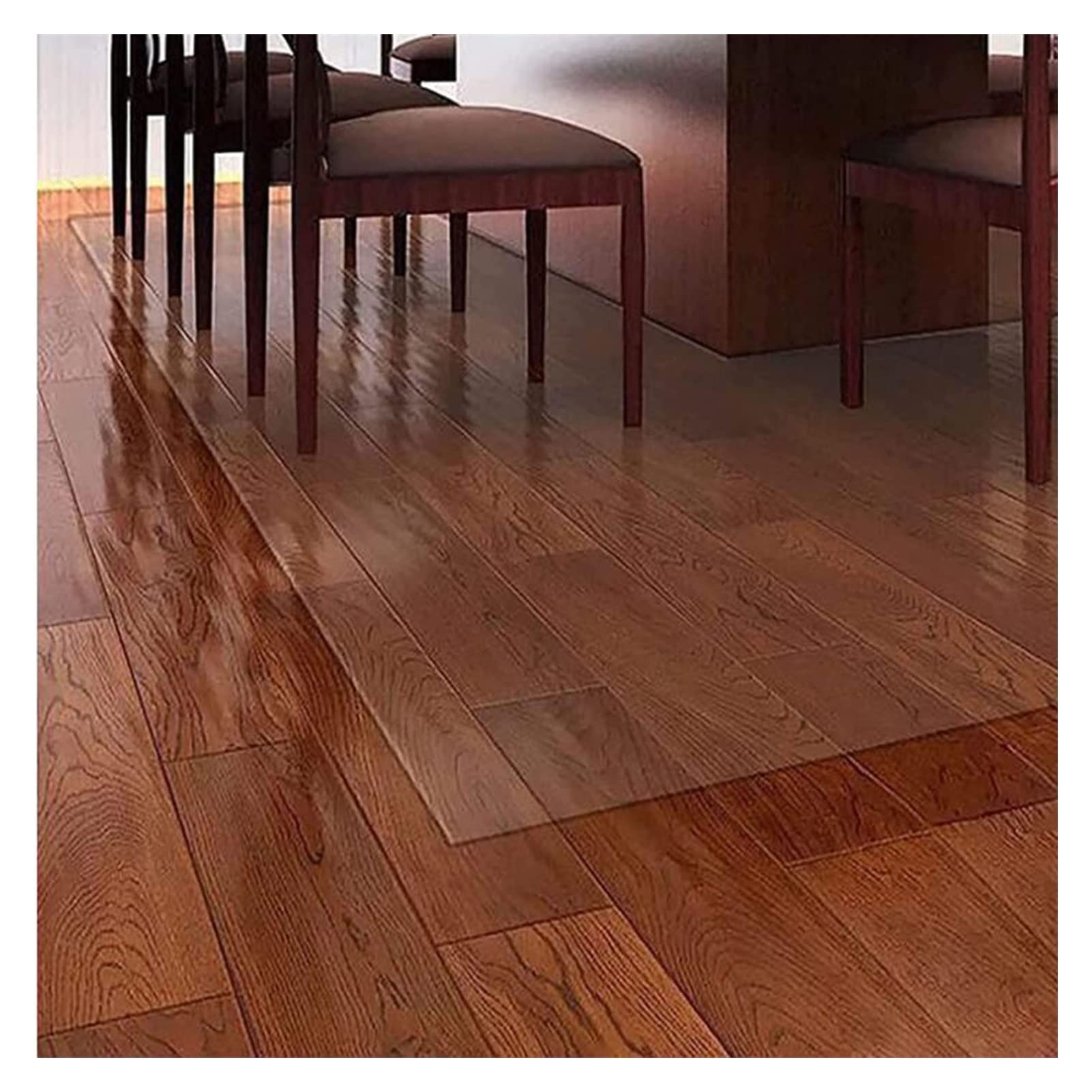 Alfombra protectora antideslizante de vinilo de PVC para suelos de madera dura, 1,5 mm de grosor, 135 x 215 cm, revestimiento de suelo para el hogar y la oficina, fácil de limpiar, uso versátil