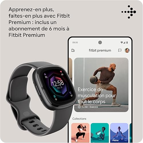 Google Fitbit Sense 2 Health and Fitness Smartwatch with built-in GPS, advanced health features, up to 6 days battery life - Compatible with iOS 15 or higher & Android OS 9.0 or higher - 9