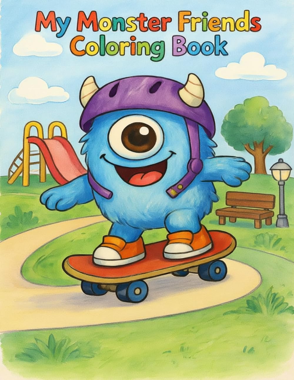 My Monster Friends: Cute Monsters, Big Smiles, and Fun Adventures Coloring Book