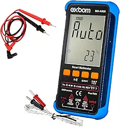 Multímetro Digital Automático True RMS CAT III 600V Profissional Display LCD 3" com Tensão Corrente Resistência Capacitância Temperatura Frequência NCV Lanterna Eletricista Eletrônica Manutenção