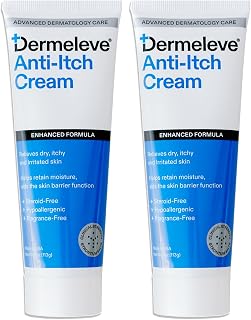 Dermeleve Steroid Free Anti-Itch Cream | Extra Strength for Psoriasis, Seborrheic Dermatitis, Viral Rash, Bug Bites, Allergy, Chronic Hives, Neuropathy (Nerve) | Full Body Itch Relief | 4 oz (2 Pack)