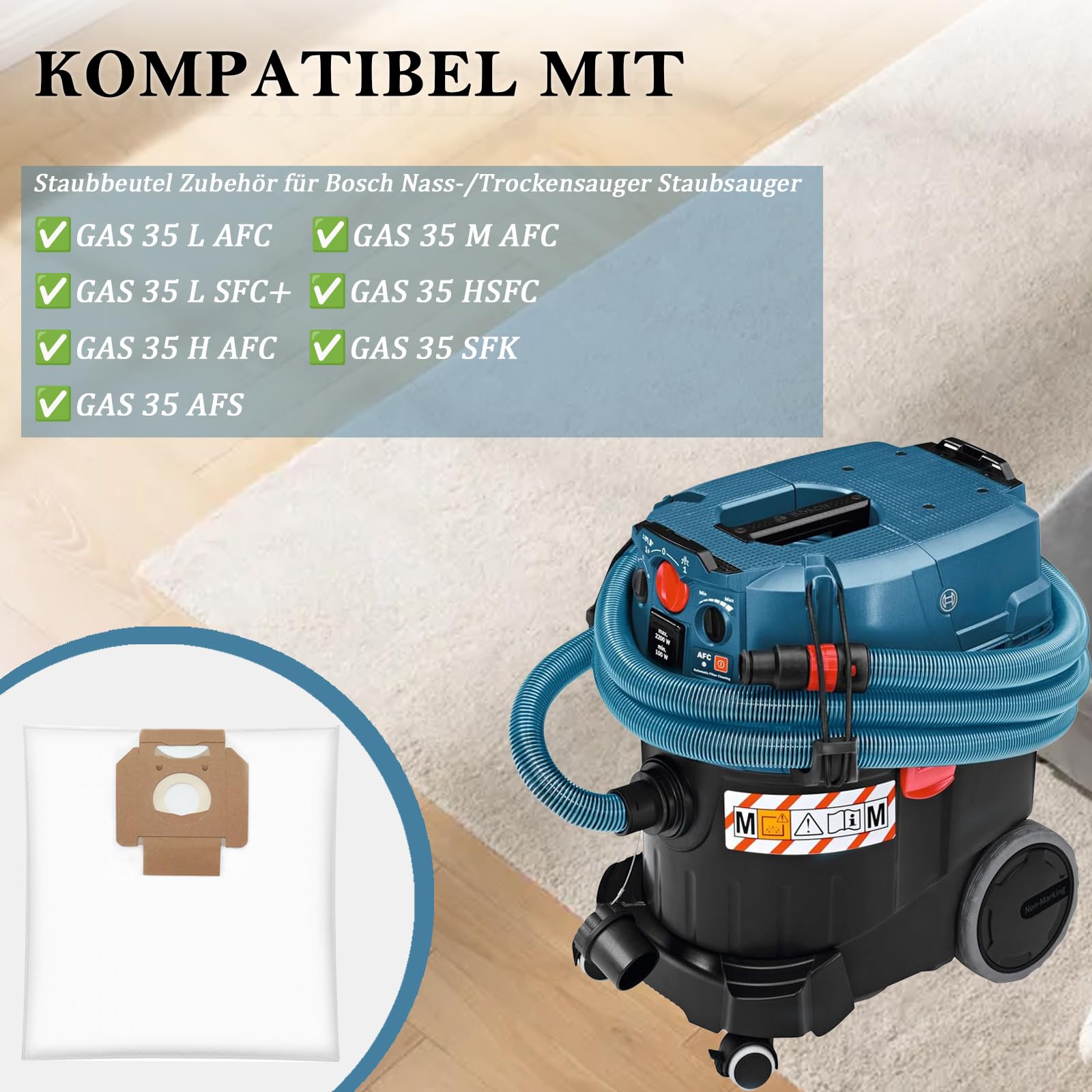 Borse Pulizia 12 Pezzi Accessori Boschi Vacuum Cleaner - Dettaglio
