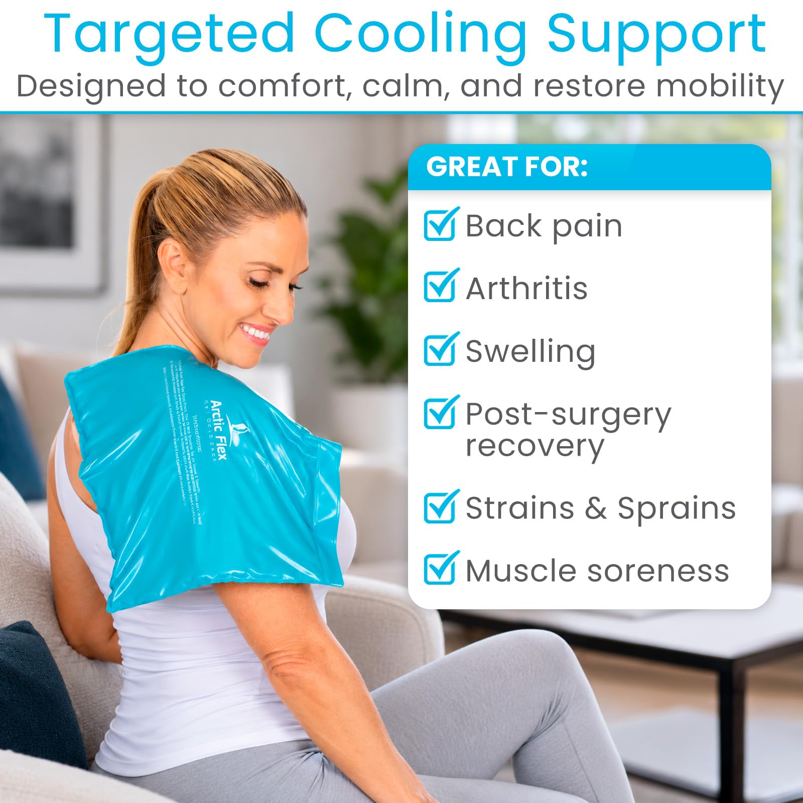 Arctic Flex Riutilizzabile di gel impacco di ghiaccio - ice bag terapia del freddo - impacco caldo comprimere/riscaldata (X-grande (11 "x 14"))