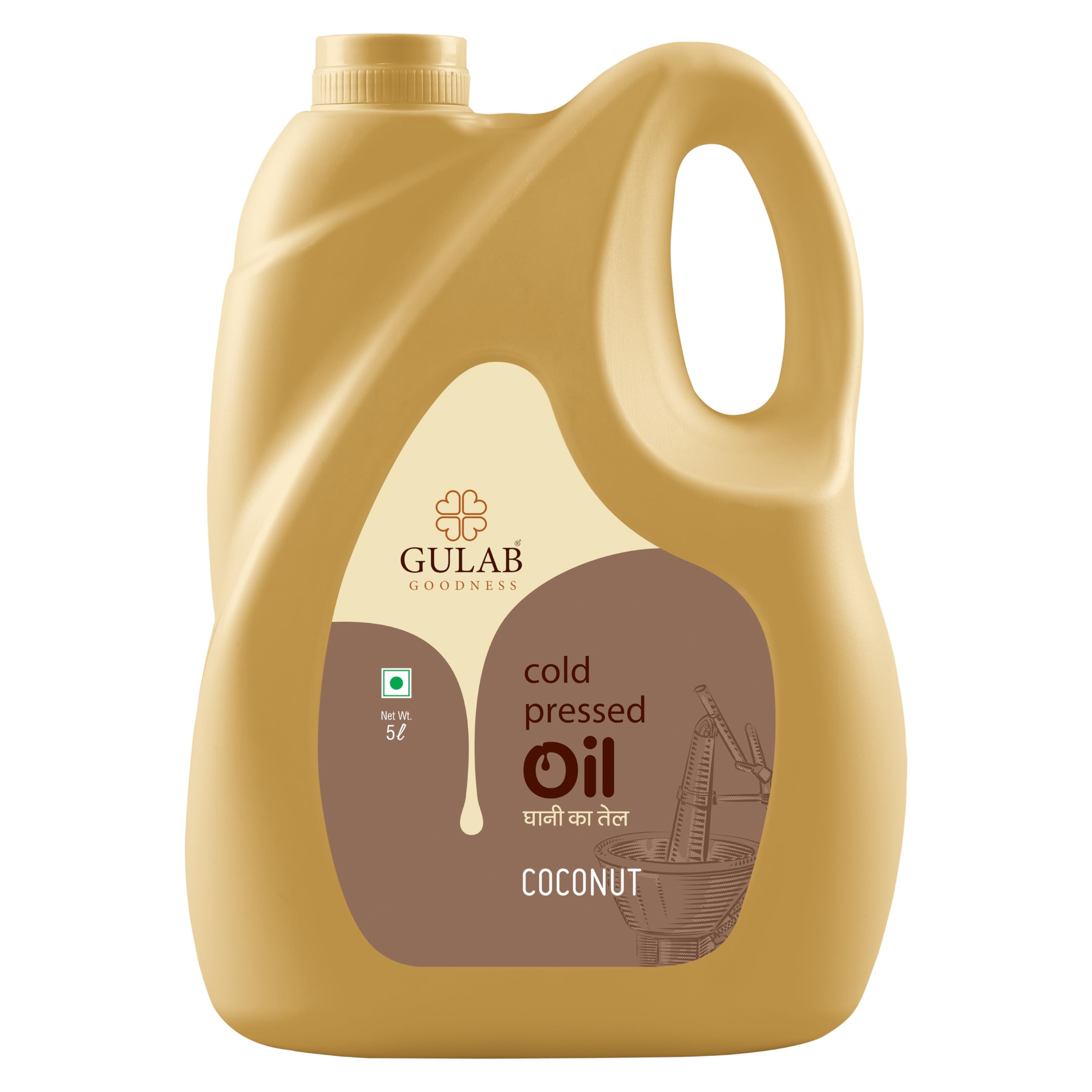 Gulab Cold Pressed Coconut Oil (Virgin, Chekku/Ghani) - 5 Litre (B08LZH92CW) Amazon Price History, Amazon Price Tracker