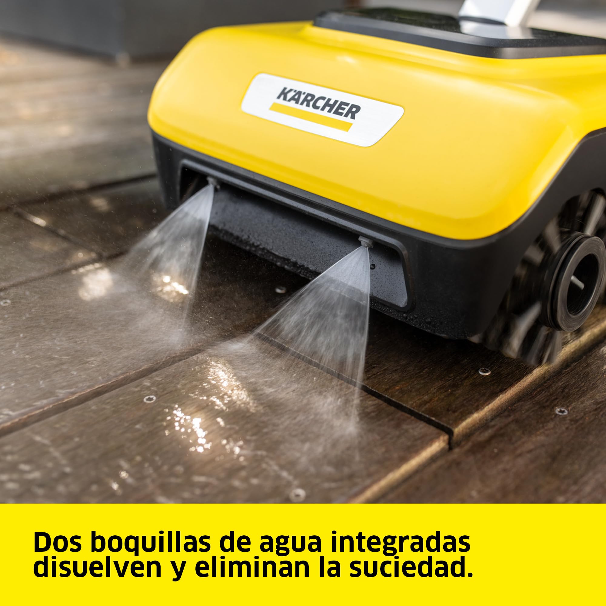 Kärcher Limpiadora de terrazas PCL 6, presión: 10 bar, caudal: 180 l/h, ancho útil: 300 mm, velocidad de rotación: 600-800 rpm, para madera, WPC y baldosas de piedra con poros finos
