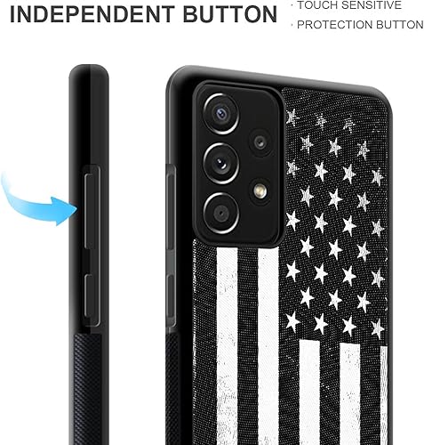 Miniatura 4 de CARLOCA Funda compatible con Samsung Galaxy A53 5G, diseño gráfico de identidad retro de la bandera estadounidense, a prueba de golpes,