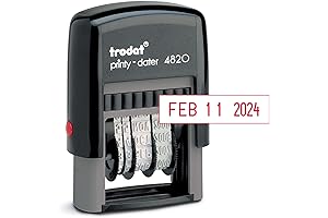 Trodat Printy 4820 Self Stamper: Precise Date Stamping for Effortless Organization