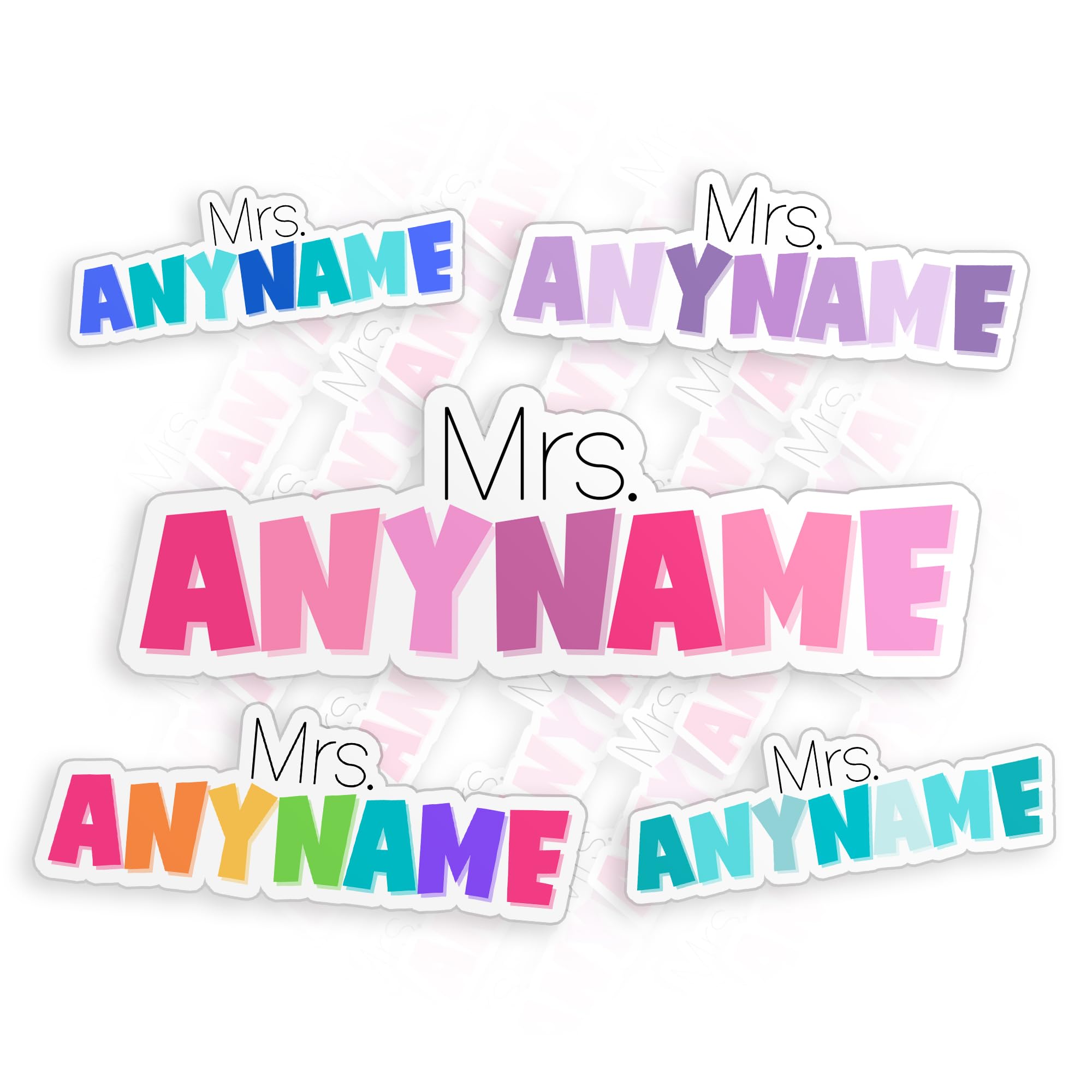 Personalized Custom Name Teacher Sticker Teacher Lover Name Back To School Die-Cut Vinyl Stickers for Hard Hat Water Bottle Laptop Kindle Cars