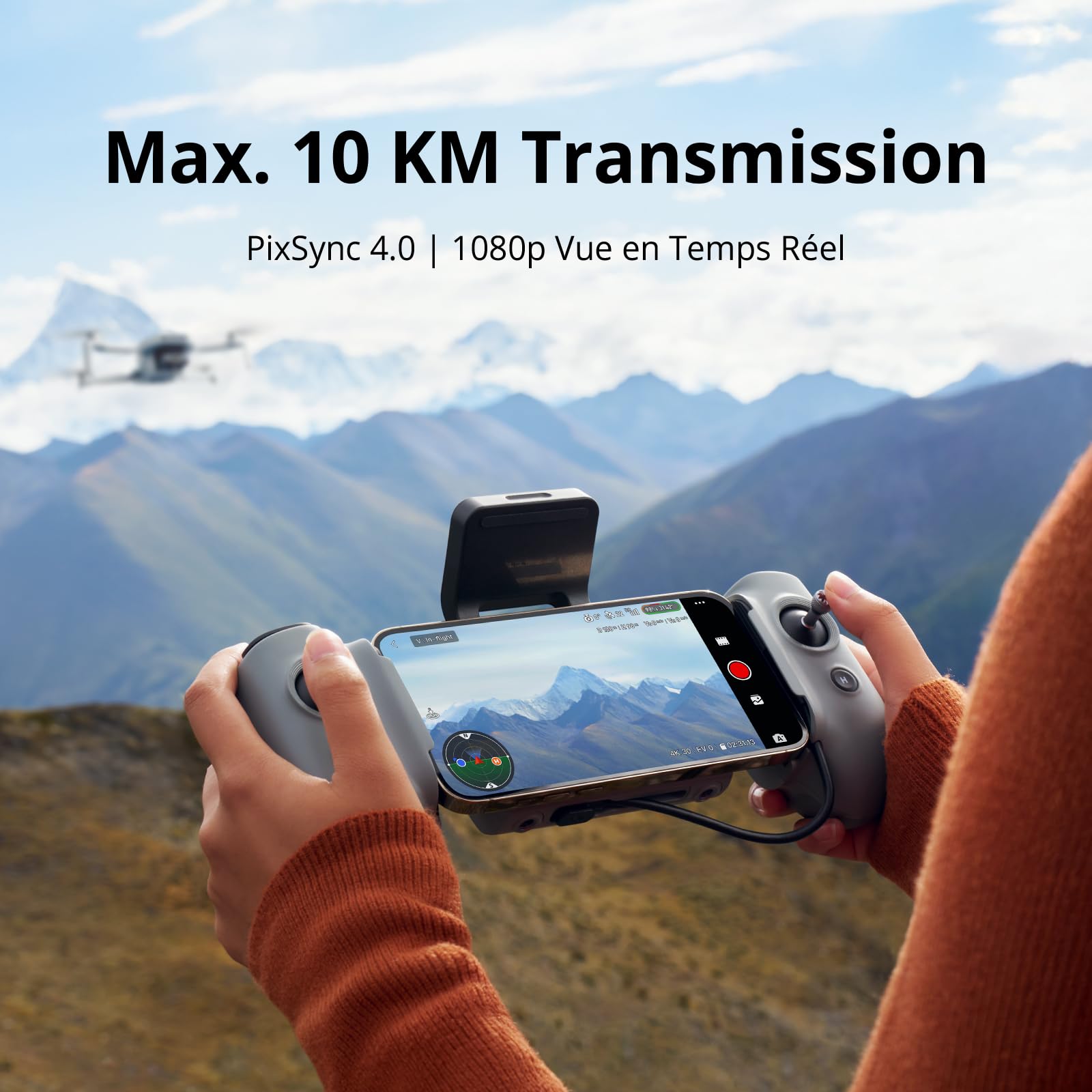 Potensic ATOM 2 Drone avec Caméra, Photo 8K, Vidéo 4K HDR avec Gimbal à 3 Axes, Moins de 249 g, Transmission 10 km, AI Suivi/AI Nuit/Prise de Vue Verticale/QuickShots, Fly More Combo(96 Min de Vol)