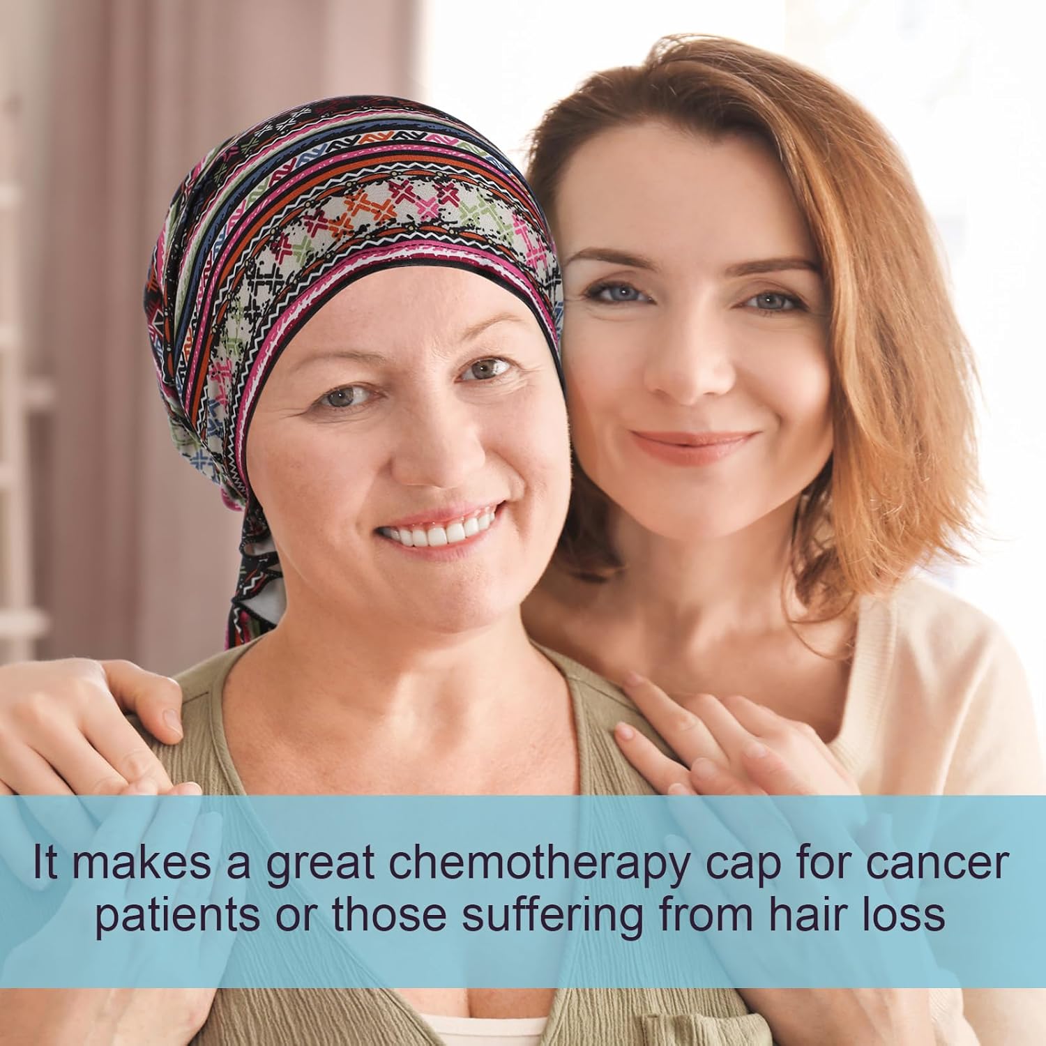 4 Pcs Chemo Headwear for Women Pre Tied Cancer Caps Cotton Head Scarf Turbans for Women Patients Gifts - Image 5