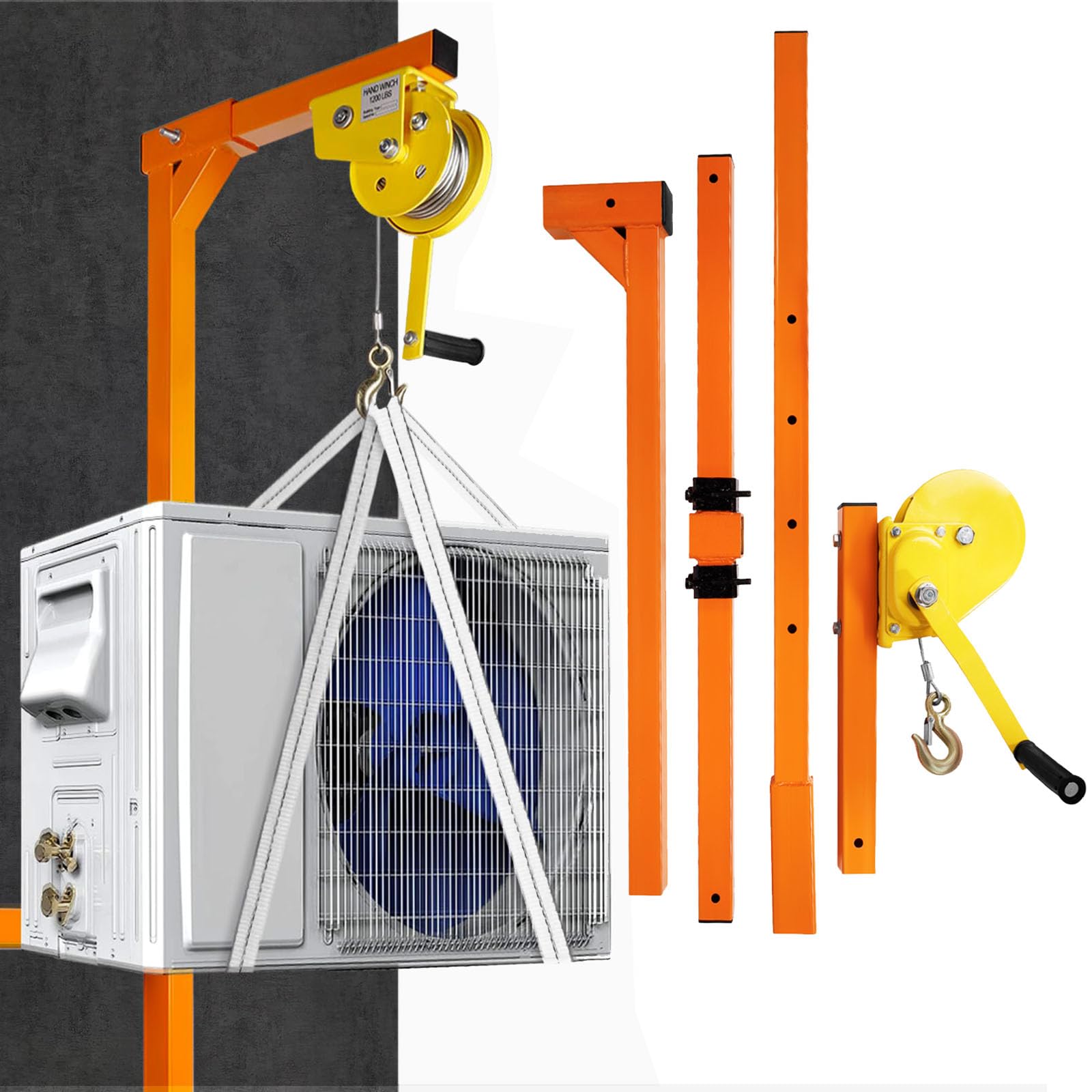 Elevador de aire acondicionado de 400 lb: instale equipos en exteriores de forma fácil