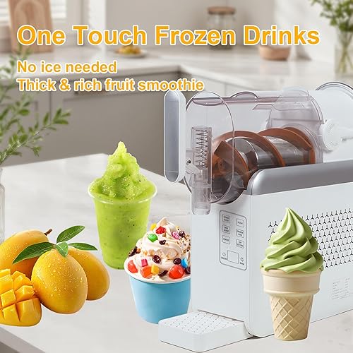 Miniatura 2 de Máquina para granizar, no necesita hielo, máquina de granizado para el hogar, limpieza automática, 5 programas preestablecidos, funcionamiento