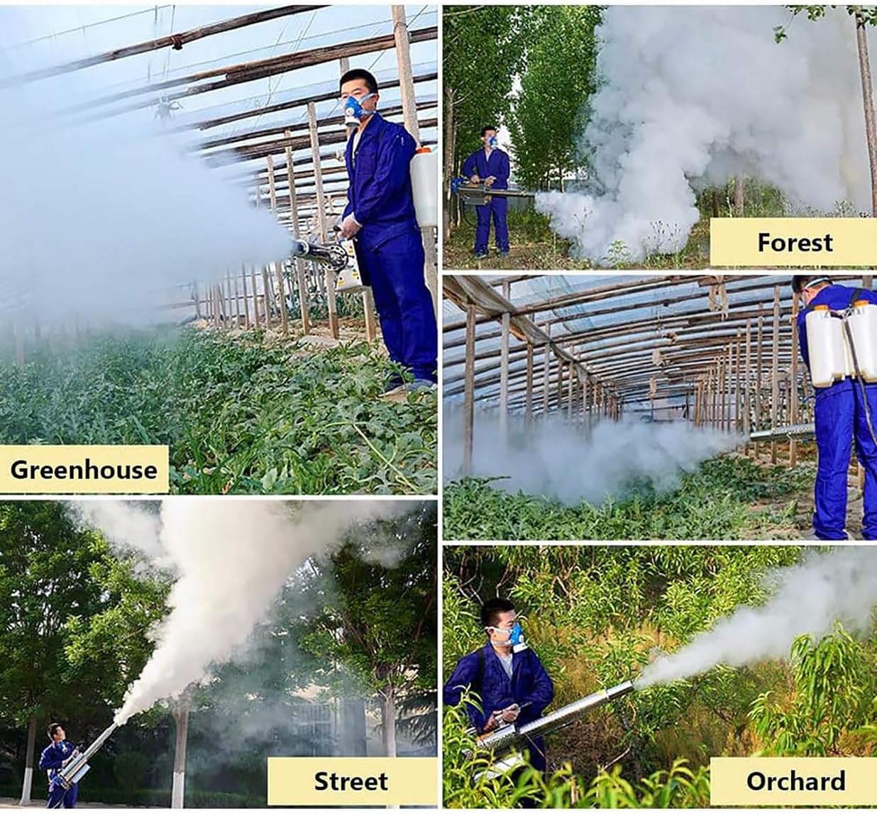 15L Professional Fogging Machine, Thermal Fogger Machine, Nebulizer for Farmland Garden, 360 ° Spray in All Directions 700㎡ in 7-8 Minutes for Weeds Plants,120-120