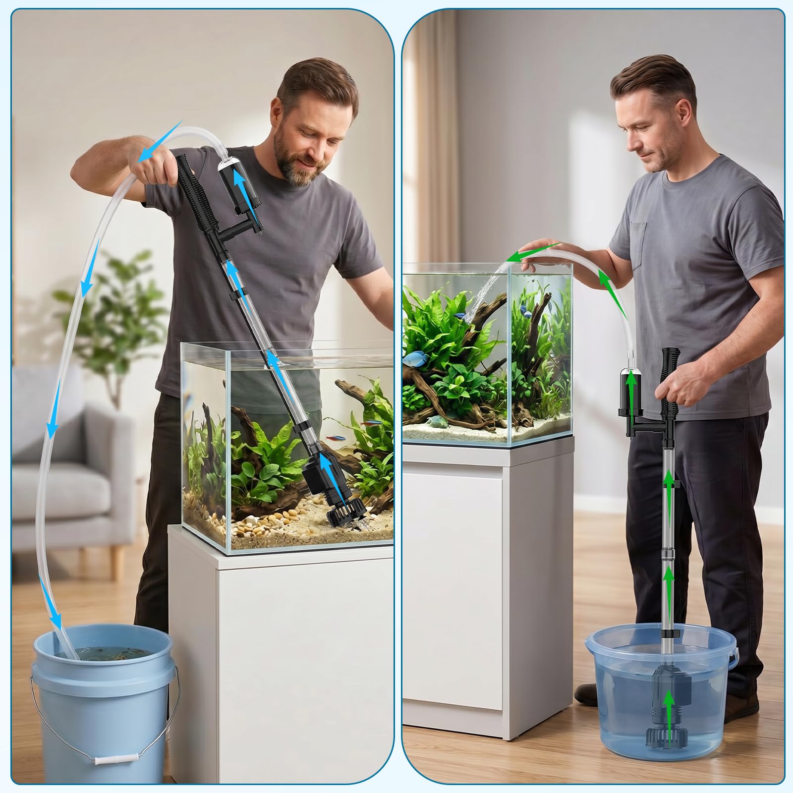 AQQA Limpiador de grava para acuario (20 W)