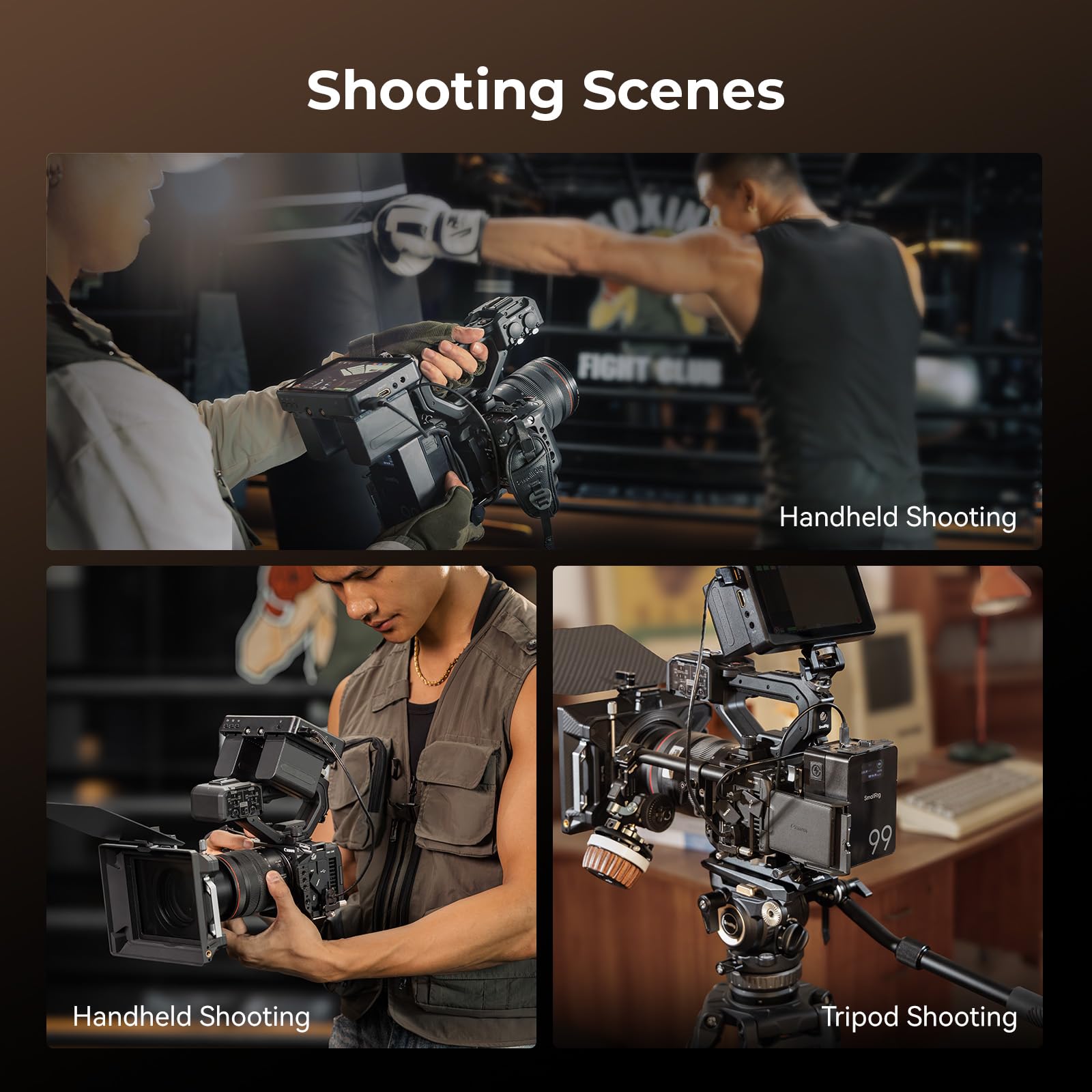 SMALLRIG Cage per Canon C50 con morsetto per cavo HDMI, supporto per fotocamera C50, incluso attacco a slitta, presa QD, piastra per Arca e guida NATO, compatibile con impugnatura XLR originale - 5656