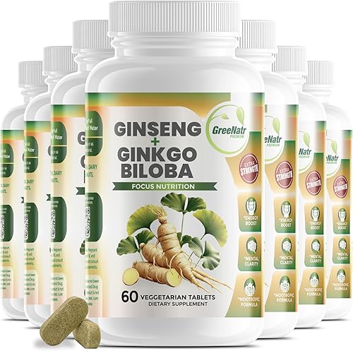 Miniatura 18 de Suplemento de ginko biloba y panax ginseng - Ginseng rojo para memoria y concentración - Ginkgo Biloba para una buena visión, sistema inmunológico