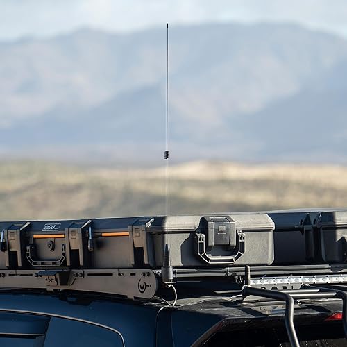 Miniatura 6 de Midland - MXTA26 MicroMobile 1.5 inch Base Diameter 6DB Gain Whip Antenna with NMO Great for Off-roaders, overlanders, Farmers - Max Power120W Boost