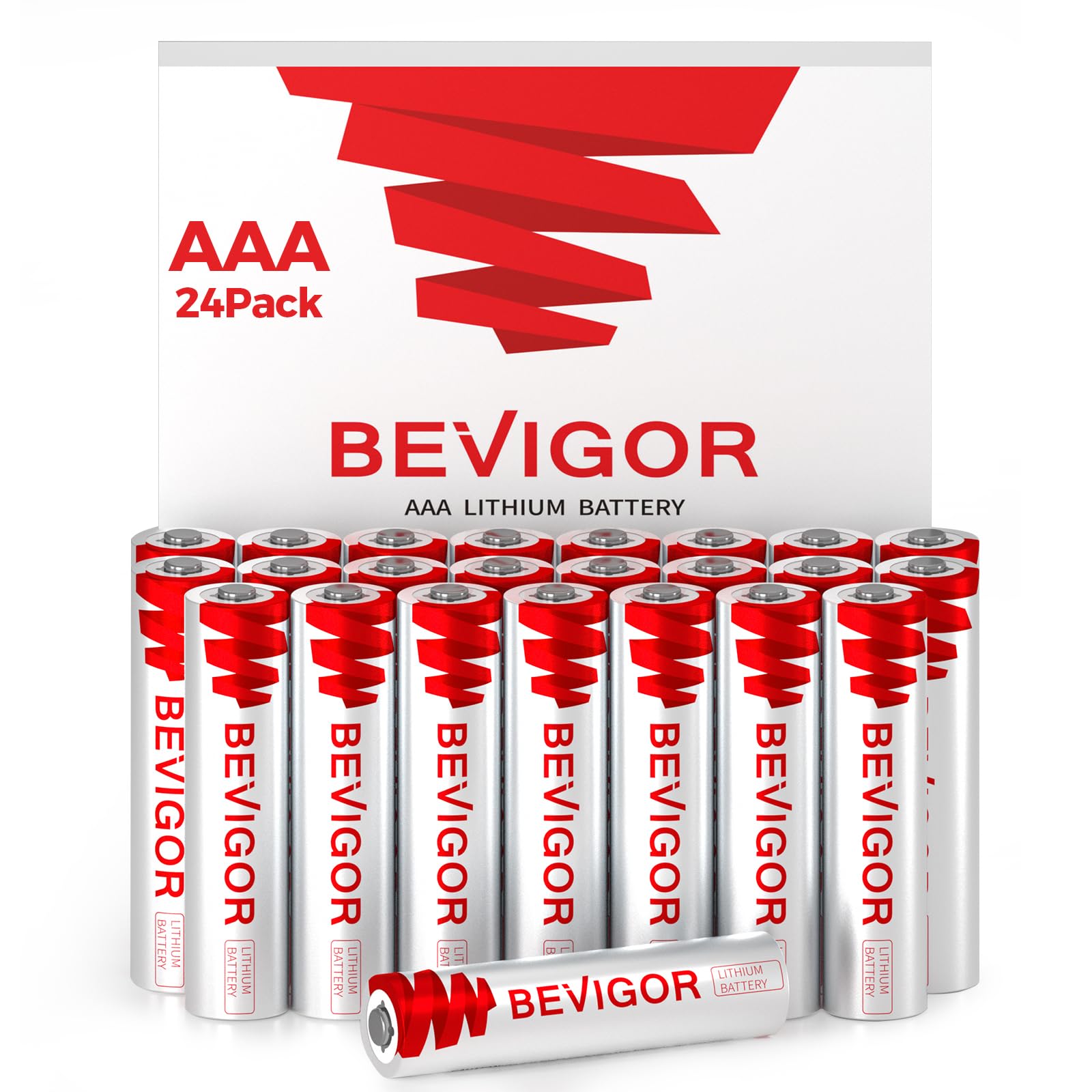 BEVIGOR Piles AAA Lithium 24 Pièces, 1.5V Haute Capacité Piles AAA, Non Rechargeables, Adaptées Aux Lampes Torches, Jouets Et Autres Types D'Équipements Domestiques