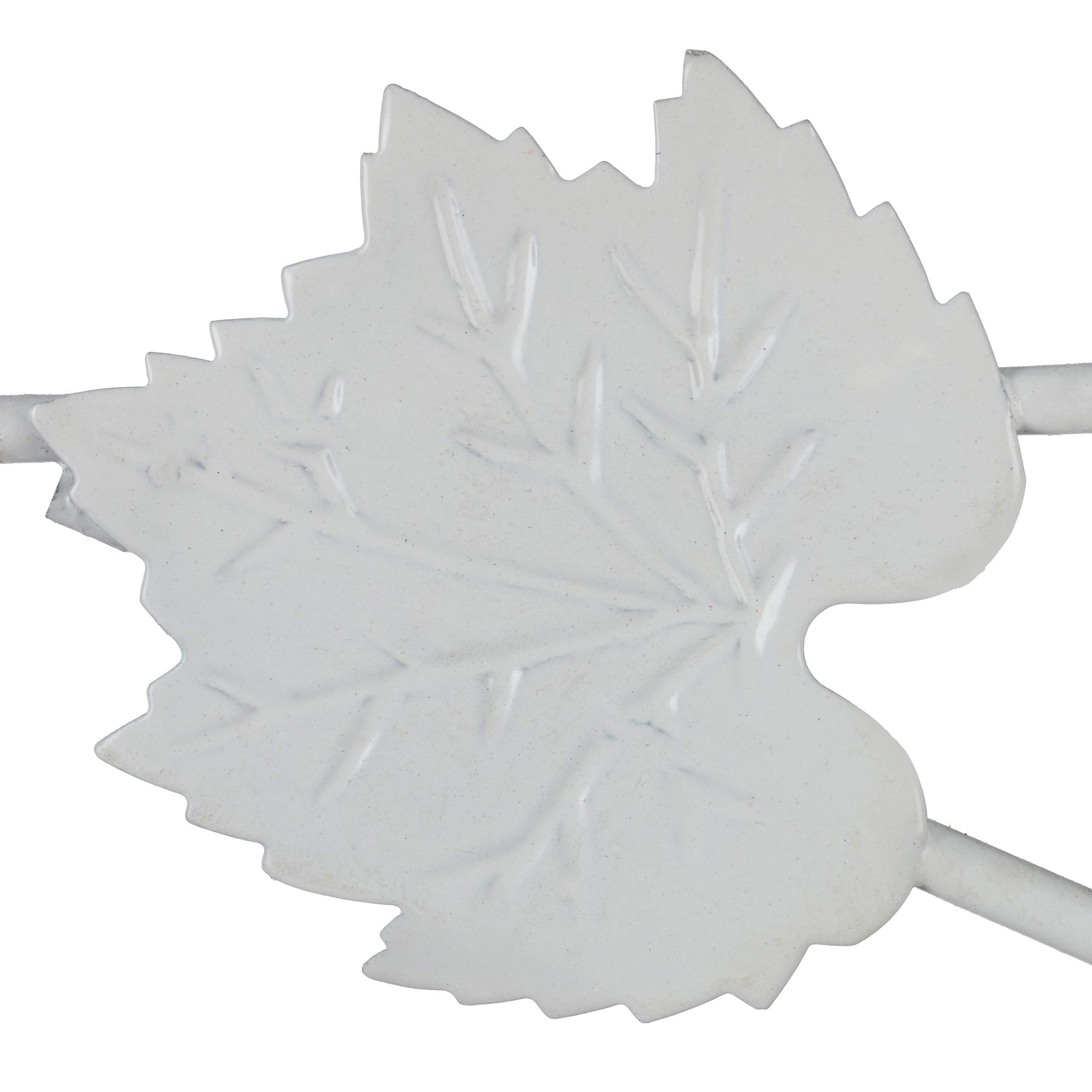 Relaxdays Supporto Metallico per Piante, Scala a 3 Ripiani, Interni ed Esterni, Richiudibile, Vintage, H: 40 cm, Bianco