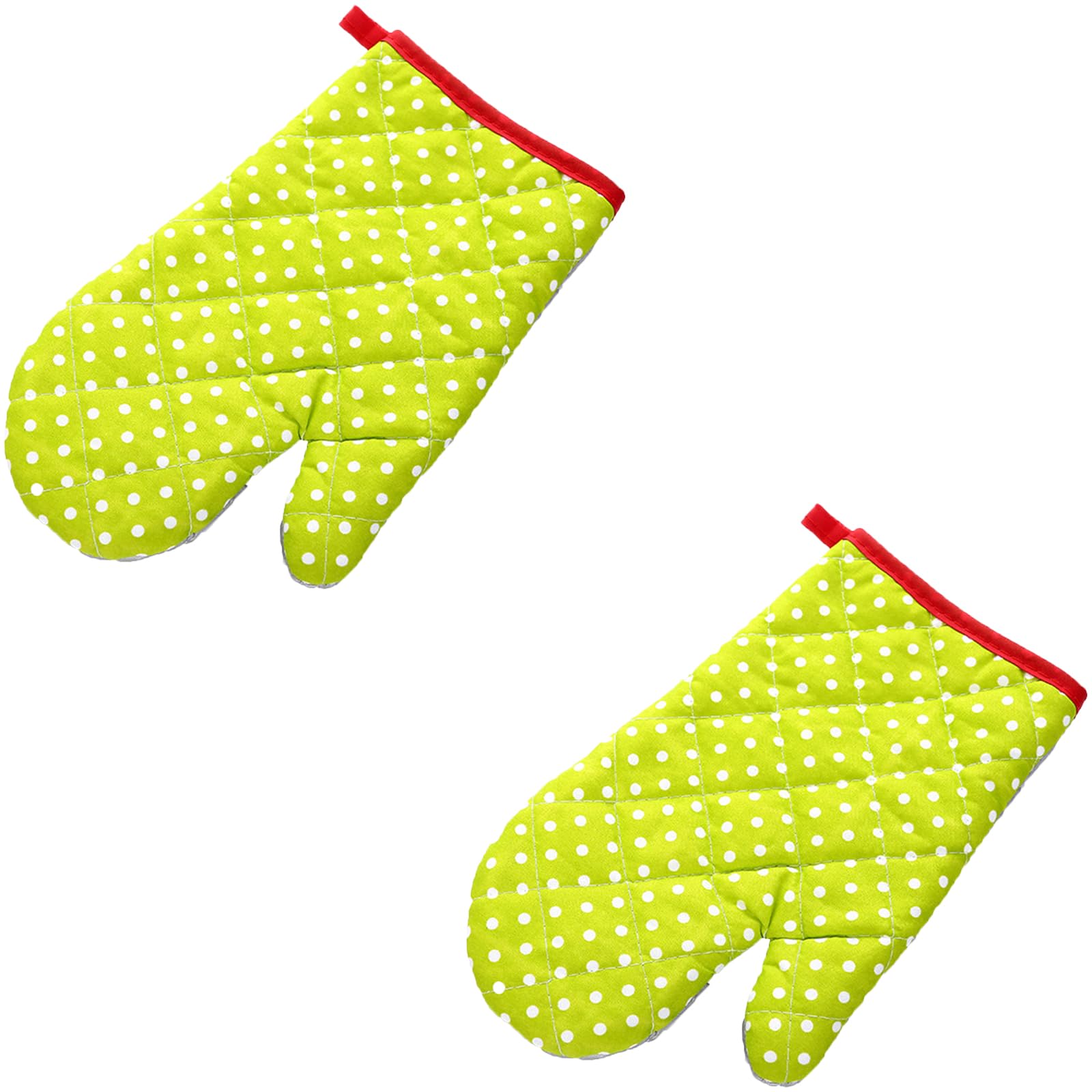 2 Piece Oven Mitts Set Oven Mitts And Pot Holders Sets Non-slip Cooking Gloves Microwave Oven Gloves - Green