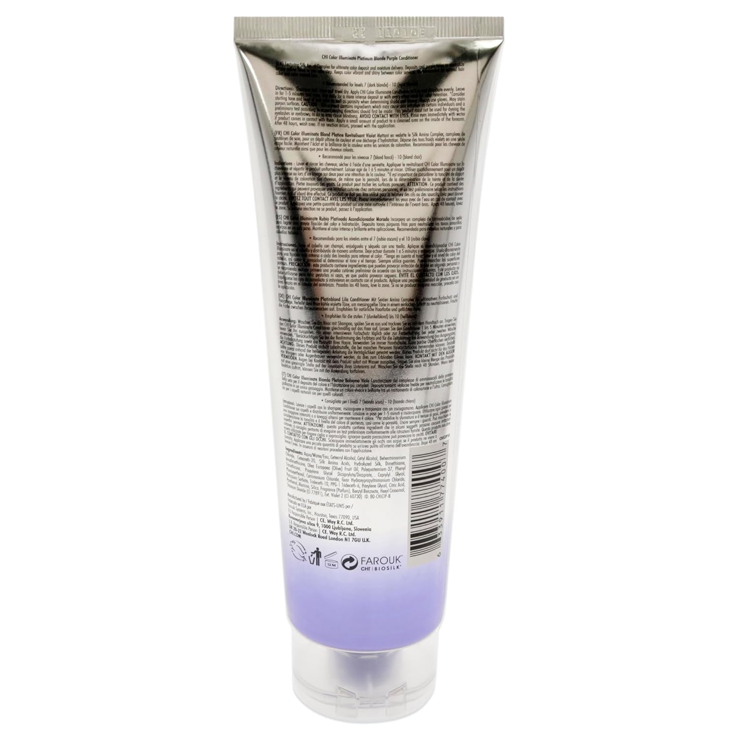 CHI Color Illuminate Conditioner, Helps Maintain Fresh Color In Natural & Color-Treated Hair, Sulfate, Paraben, & Cruelty-Free, Platinum Blonde, 8.5 Oz