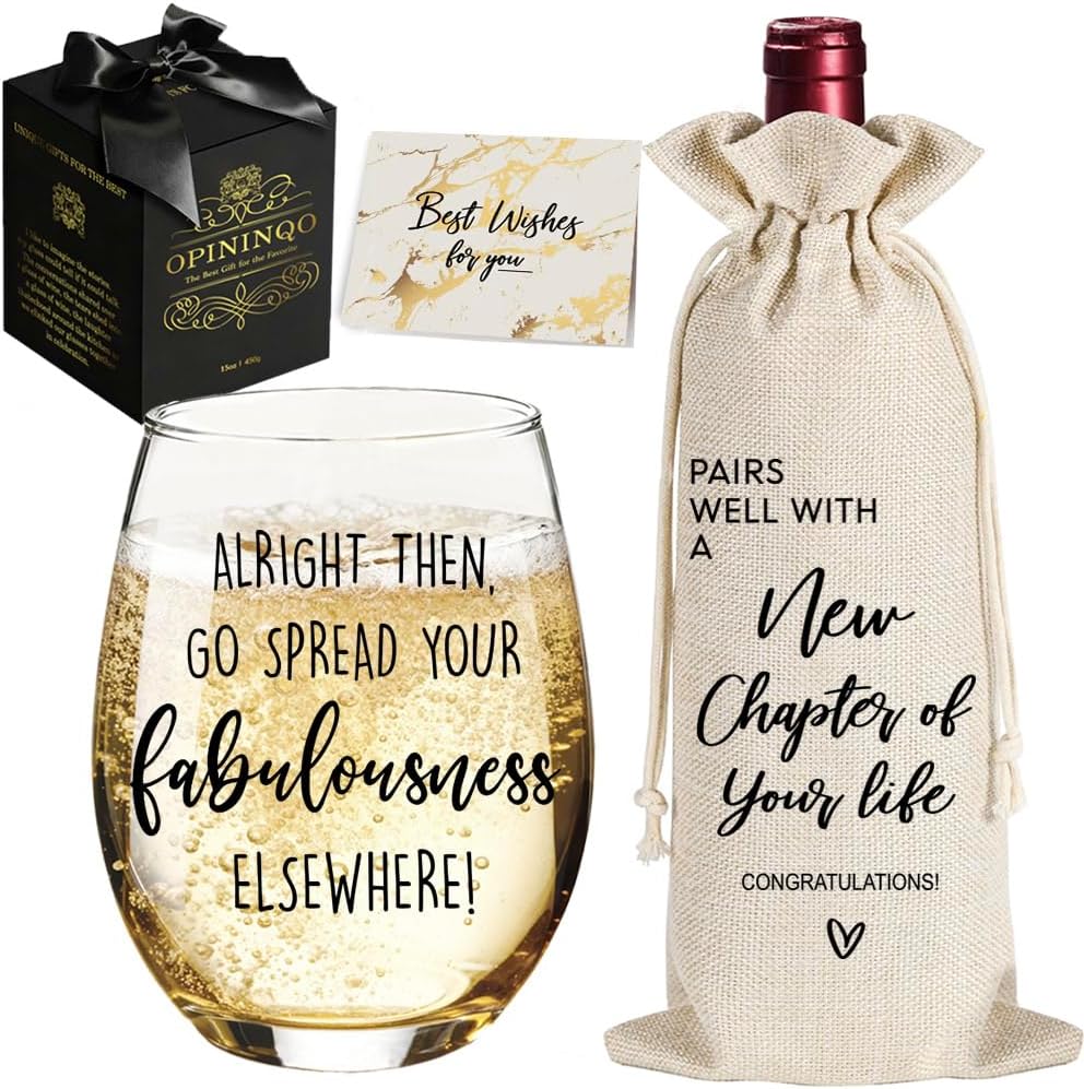 Retirement Gifts for Women 2026 - Retirement Wine Glass Funny Birthday Gifts for Retired Friends Teacher Coworkers Boss Nurses Friends, Coworkers Farewell Leaving Going Away Gift