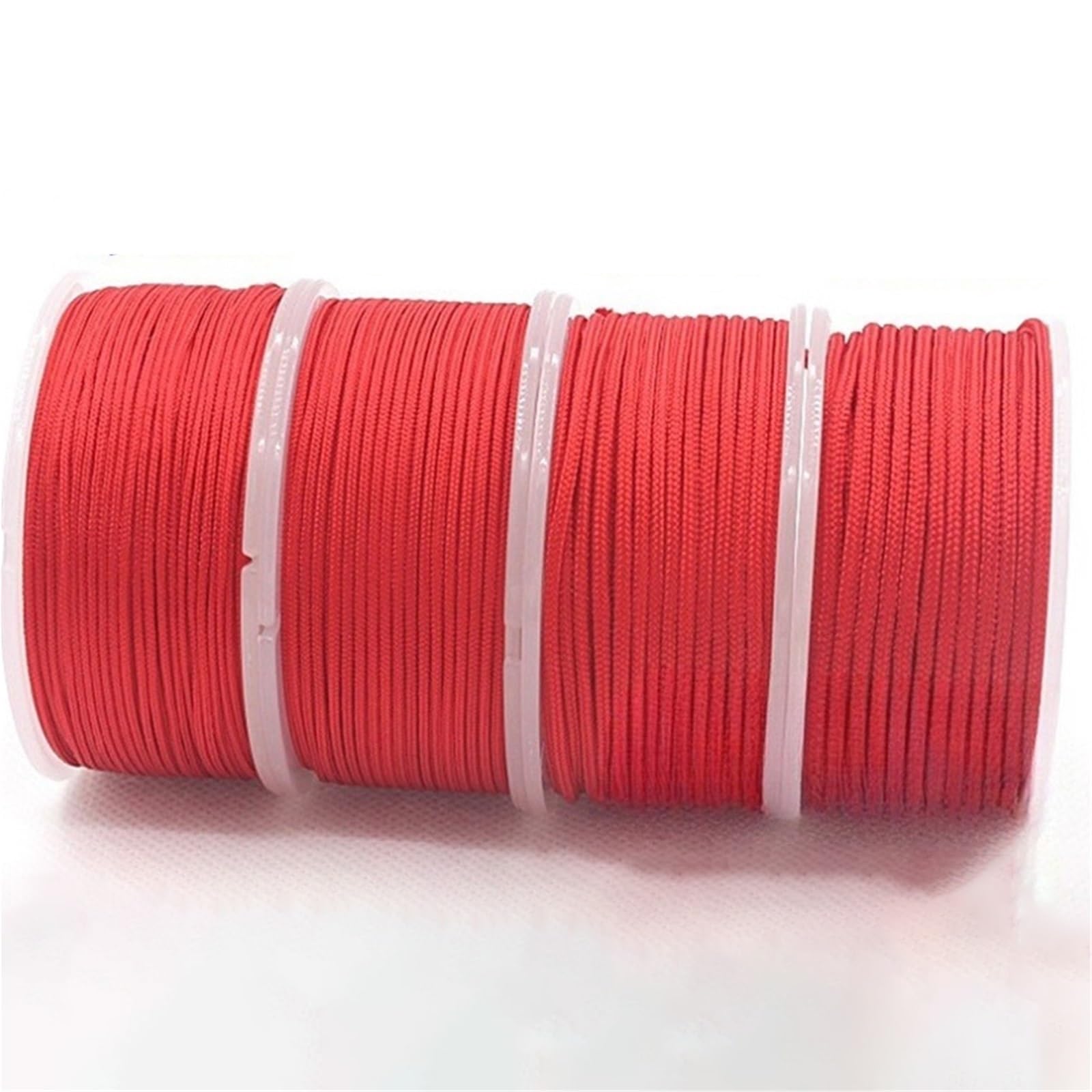 Lot de 5 cordons en nylon tressés pour la fabrication de bijoux, colliers, bracelets, colliers, nœuds chinois (violet clair) - 2 mm x 50 m