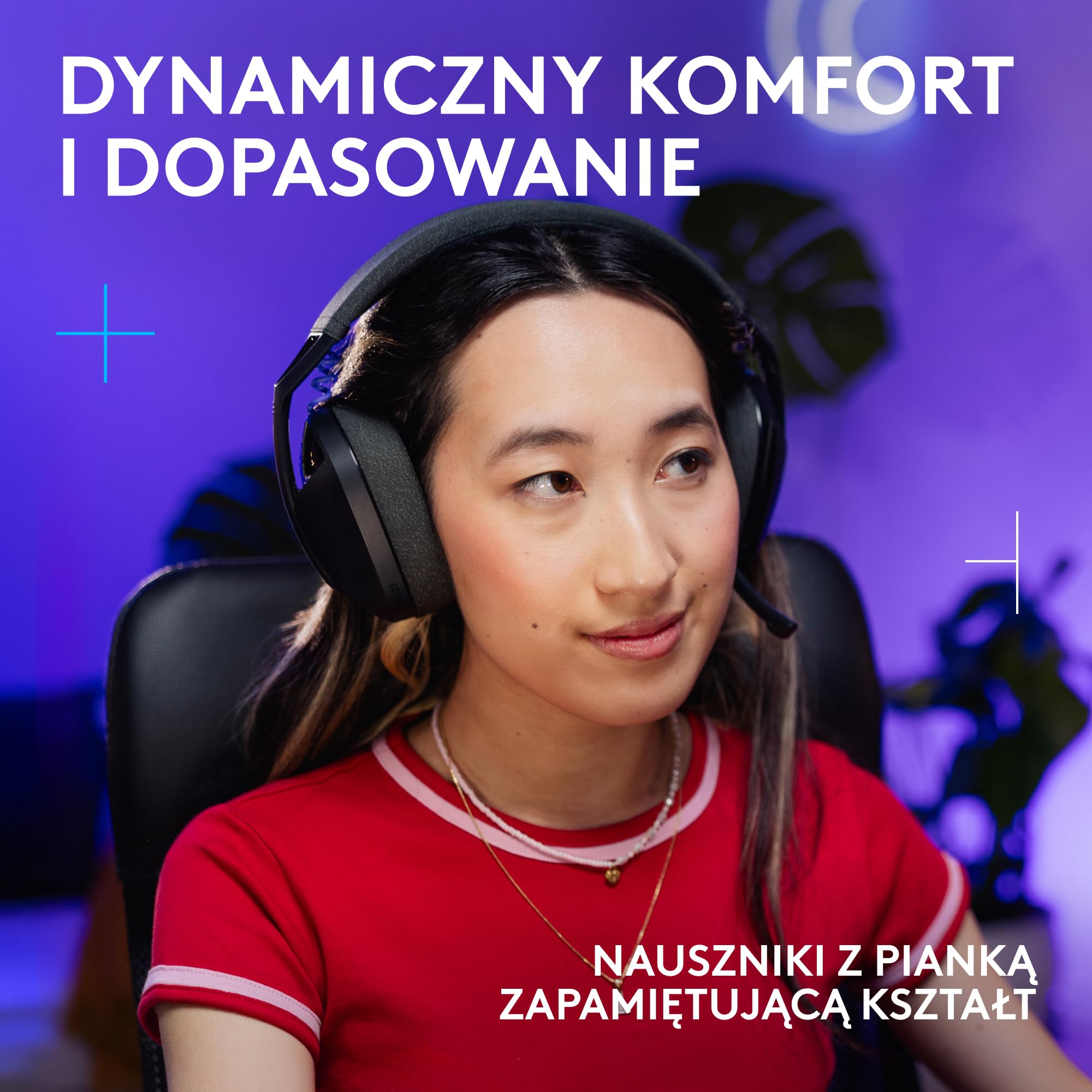 Logitech G G321 LIGHTSPEED,bezprzewodowy zestaw słuchawkowy do gier | Bluetooth,komfort,dopasowanie,mikrofon na wysięgniku 16 kHz,PC,PS4,PS5,Nintendo Switch,telefon komórkowy–czarny