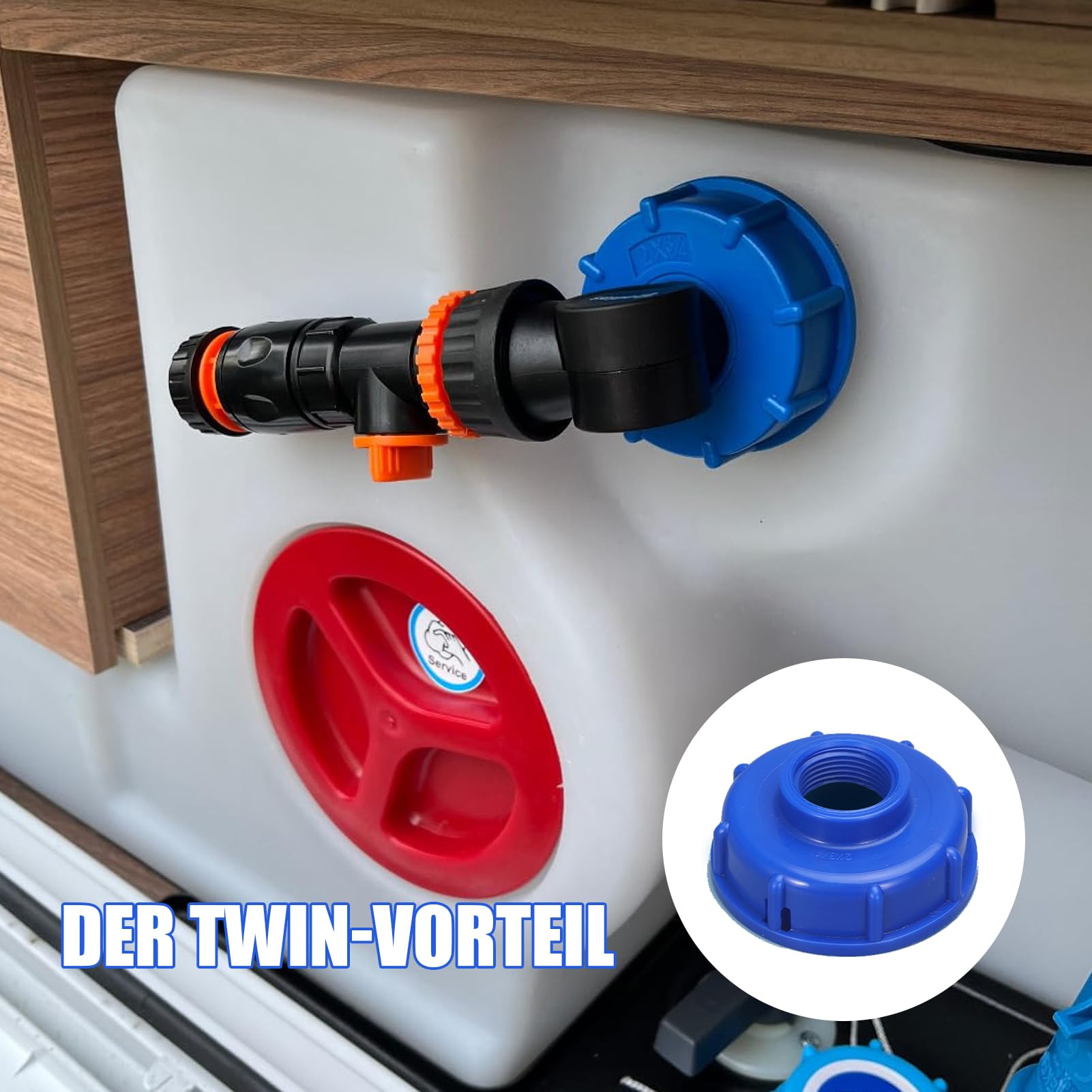 Adapter do napełniania zbiornika na wodę, akcesoria do przyłącza wody do kampera i przyczepy kempingowej, adapter do napełniania pasuje do samochodów kempingowych Gardena