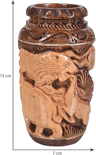 Miniatura 2 de Craft Trade Soporte para bolígrafo para organizador de escritorio, soporte de madera para pinceles de madera, soporte para lápices - Soporte para