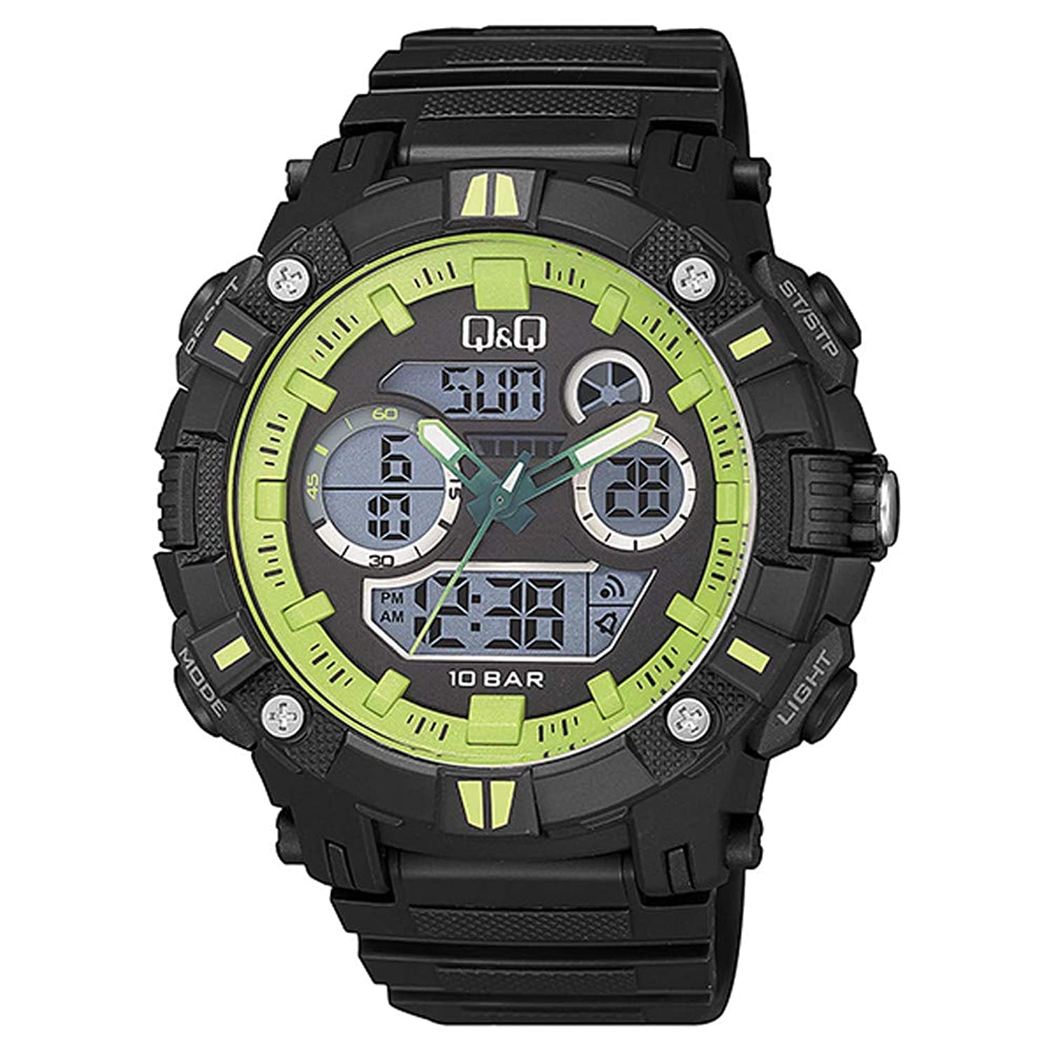 Q&Q Q and Q GW88J007Y Attractive Analogue Digital Polyurethane Watch for Men, Black