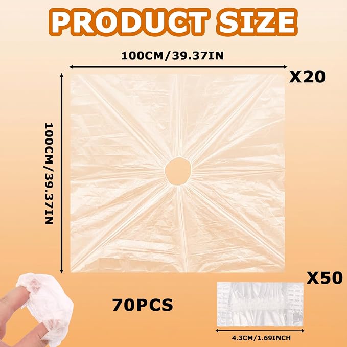 20 capas desechables y 50 cubreorejas para peluquería miniatura 2