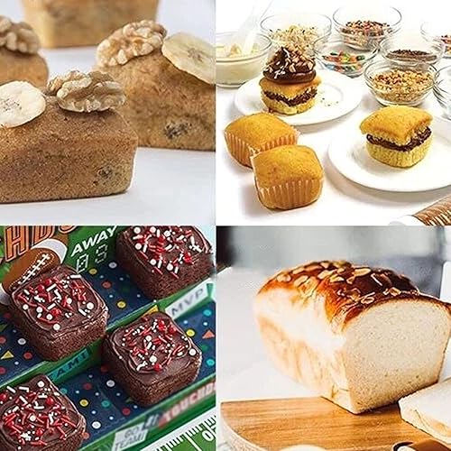 Miniatura 6 de Mini molde para pan, 8 cavidades antiadherentes de acero al carbono Brownie Bakeware para hornear al horno