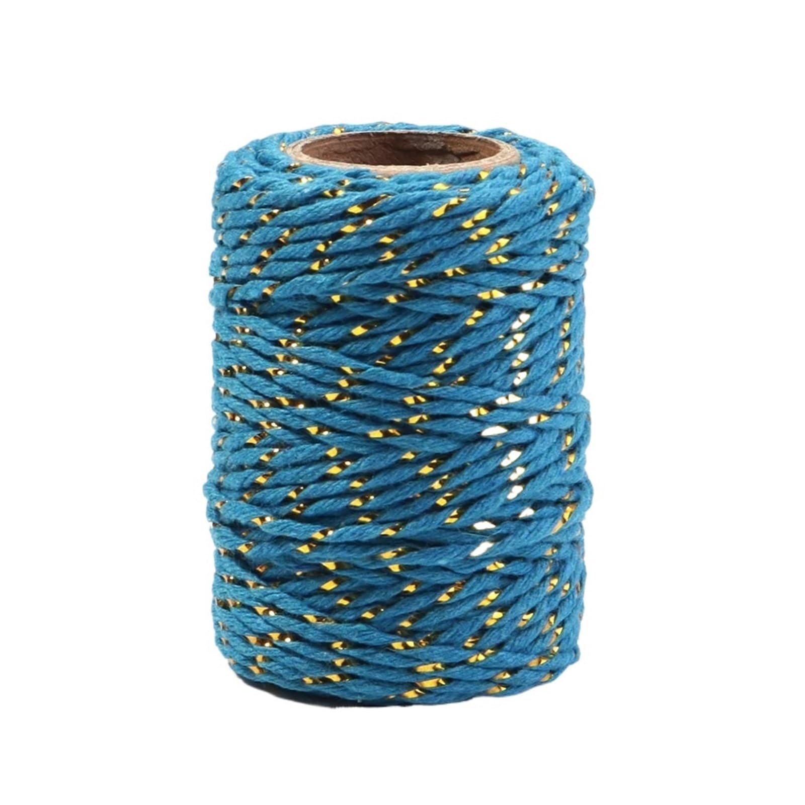 Cotton Macrame Cord 20M 2mm Dual Color Macrame Cotton Cords Twine Colorful Rope String DIY Home Textile Wedding Decoration(Blue)