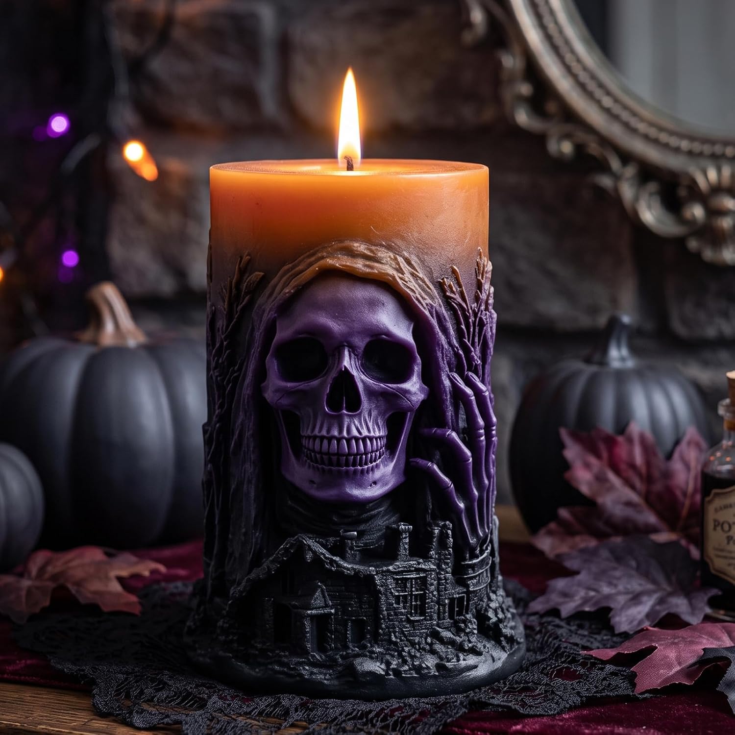 Grim Reaper Candle Mold Halloween Skeleton Candle Silicone Molds