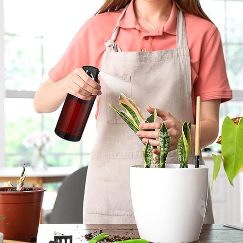 Miniatura 3 de Hsei 20 botellas de spray ámbar de 16 onzas, botellas vacías de plástico recargables con pulverizadores de gatillo, recipiente de agua en aerosol
