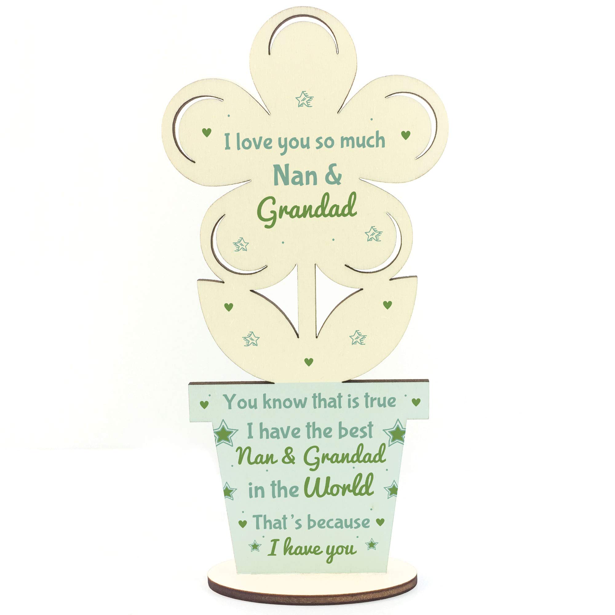Red Ocean Multicolor Thank You Nan And Grandad Gift Grandparent Gift Birthday Home Plaque Keepsake