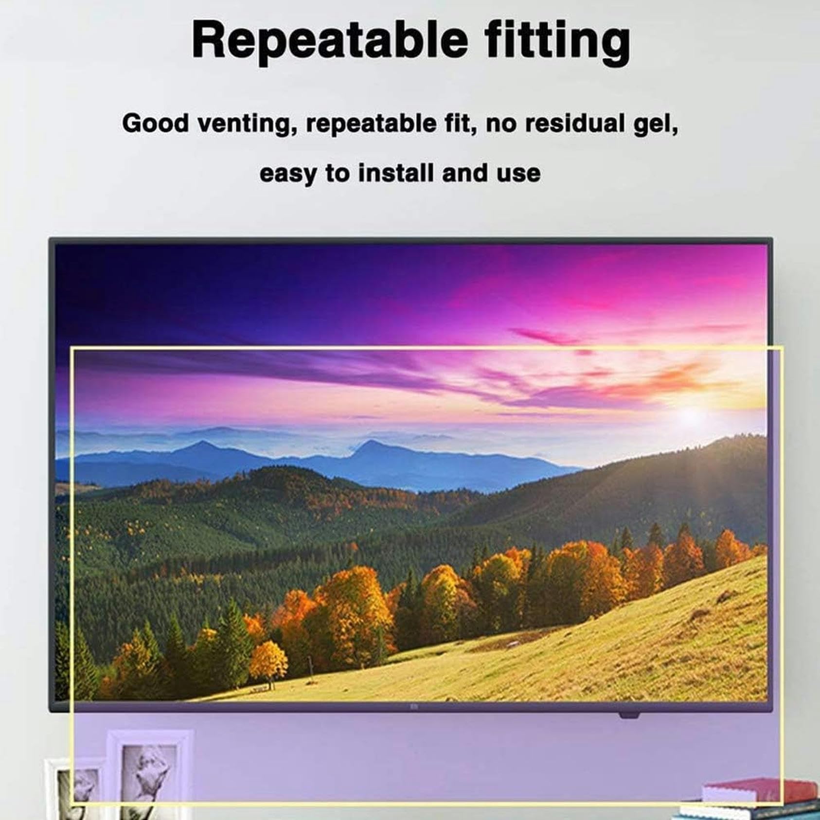 Pellicola Protettiva per Schermo LCD - Pellicola Protettiva Opaca Antiriflesso per TV, Tasso Antiriflesso Fino al 90%, Anti-Miopia, 32 Pollici 704 X 395 Mm, 49 Pollici 1075 X 604 Mm