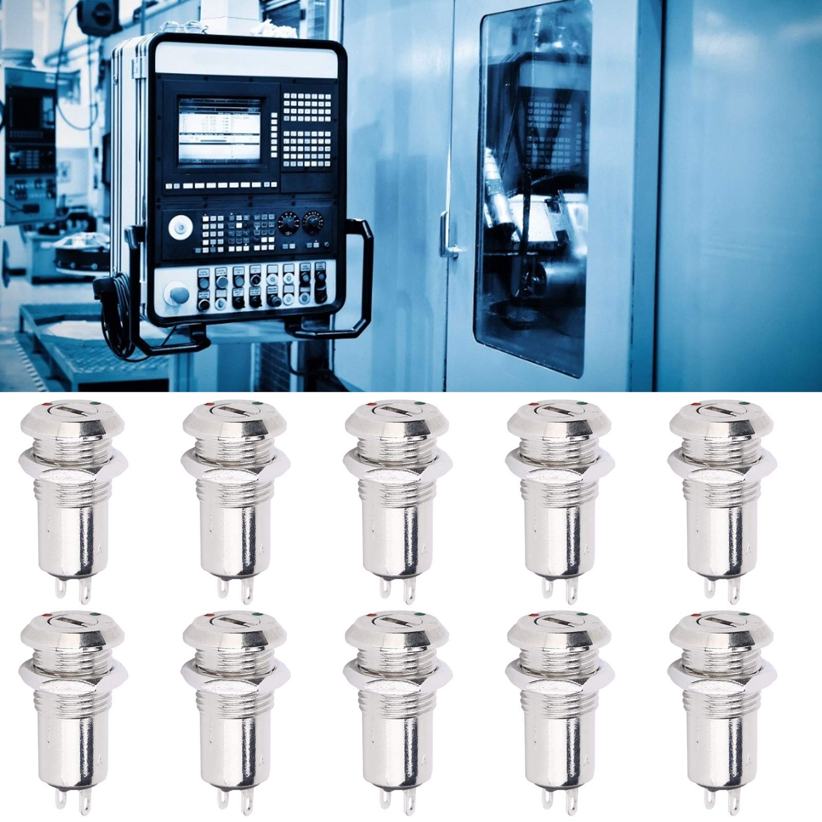 Interruttore A Chiave Garosa 10 Pezzi - Blocco Acciaio Inox ON/OFF Per Impianti Industriali E Auto