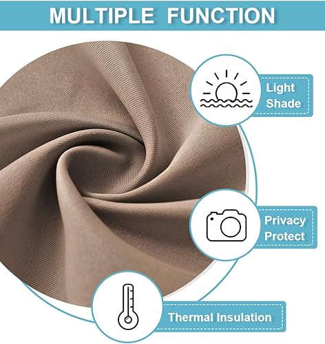 Miniatura 6 de RYB HOME Cortinas opacas de 63 pulgadas de largo, aislamiento de ahorro de energía, persianas grandes para ventana, para dormitorio, sala de estar,