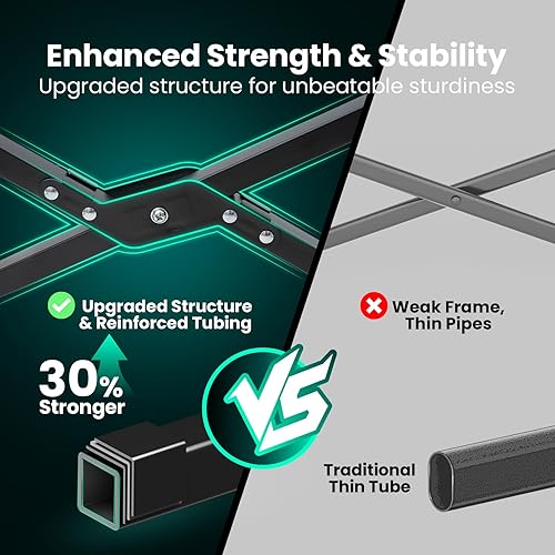 Miniatura 8 de Silla de camping hamaca para adultos con respaldo ajustable, silla hamaca plegable acolchada resistente que soporta 400 libras, silla hamaca